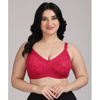ZIVOK Women Full Coverage Lightly Padded Bra (Red)