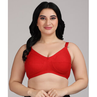 ZIVOK Women Full Coverage Lightly Padded Bra (Red)