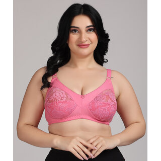 ZIVOK Women Everyday Non Padded Bra (Pink)