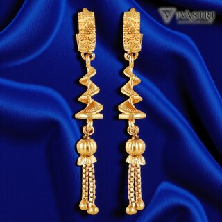 Vivastri Chain Drop 1 Gram Gold Plated Alloy Drop Earrings for Women & Girls - VIVA2803ERG - Earrings | Buy online on ZillyBuy