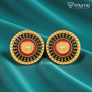 Vivastri Ravishing 1 Gram Gold Plated Alloy Stud Earrings for Women & Girls - VIVA2907ERG - Earrings | Buy online on ZillyBuy