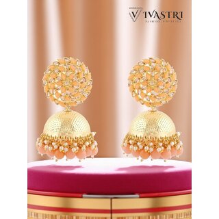 Vivastri Pearl Drops Gold Plated Alloy Jhumka,Jhumki Earrings Guttapusalu for Women & Girls - VIVA2805ERG - Earrings | Buy online on ZillyBuy