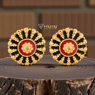 Vivastri Ravishing 1 Gram Gold Plated Alloy Stud Earrings for Women & Girls - VIVA2911ERG - Earrings | Buy online on ZillyBuy