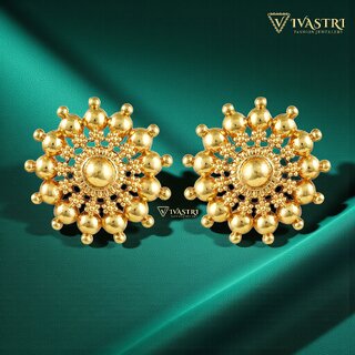 Vivastri Ravishing 1 Gram Gold Plated Alloy Stud Earrings for Women & Girls - VIVA2899ERG - Earrings | Buy online on ZillyBuy