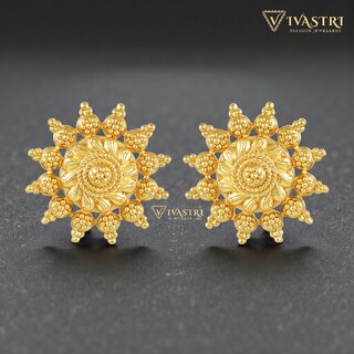 Vivastri Ravishing 1 Gram Gold Plated Alloy Stud Earrings for Women & Girls - VIVA2900ERG - Earrings | Buy online on ZillyBuy