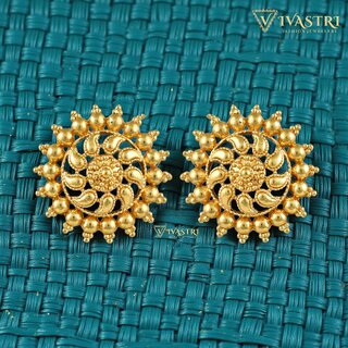 Vivastri Ravishing 1 Gram Gold Plated Alloy Stud Earrings for Women & Girls - VIVA2902ERG - Earrings | Buy online on ZillyBuy