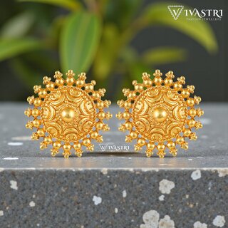 Vivastri Ravishing 1 Gram Gold Plated Alloy Stud Earrings for Women & Girls - VIVA2905ERG - Earrings | Buy online on ZillyBuy