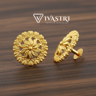 Vivastri Ravishing 1 Gram Gold Plated Alloy Stud Earrings for Women & Girls - VIVA2872ERG - Earrings | Buy online on ZillyBuy