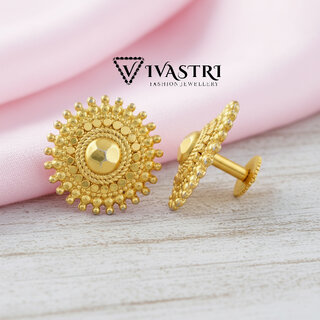 Vivastri Ravishing 1 Gram Gold Plated Alloy Stud Earrings for Women & Girls - VIVA2875ERG - Earrings | Buy online on ZillyBuy