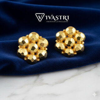 Vivastri Ravishing 1 Gram Gold Plated Alloy Stud Earrings for Women & Girls - VIVA2878ERG - Earrings | Buy online on ZillyBuy