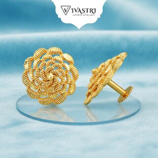 Vivastri Ravishing 1 Gram Gold Plated Alloy Stud Earrings for Women & Girls - VIVA2885ERG - Earrings | Buy online on ZillyBuy