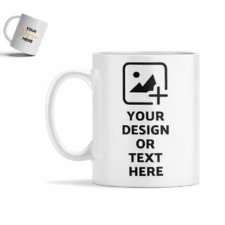 Customized White Ceramic Coffee Mug | Personalised Photo & Text Print | Microwave Safe Tea Cup | 330 ml | Gift Mug for Birthday & Anniversary