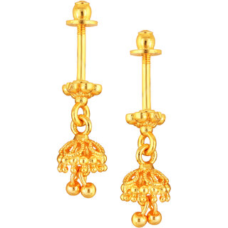 Vivastri Premium 1 Gram Gold Plated Alloy Bugadi Earrings for Women  Girls - VIVA1037BUGADI - Earrings | Buy online on ZillyBuy