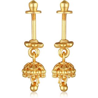 Vivastri Premium 1 Gram Gold Plated Alloy Bugadi Earrings for Women  Girls - VIVA1038BUGADI - Earrings | Buy online on ZillyBuy