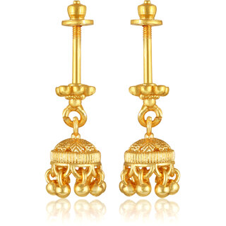 Vivastri Premium 1 Gram Gold Plated Alloy Bugadi Earrings for Women  Girls - VIVA1040BUGADI - Earrings | Buy online on ZillyBuy
