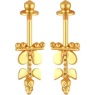 Vivastri Premium 1 Gram Gold Plated Alloy Bugadi Earrings for Women  Girls - VIVA1042BUGADI - Earrings | Buy online on ZillyBuy