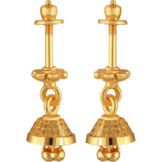 Vivastri Premium 1 Gram Gold Plated Alloy Bugadi Earrings for Women  Girls - VIVA1043BUGADI - Earrings | Buy online on ZillyBuy