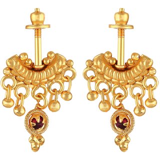 Vivastri Premium 1 Gram Gold Plated Alloy Bugadi Earrings for Women  Girls - VIVA1044BUGADI - Earrings | Buy online on ZillyBuy