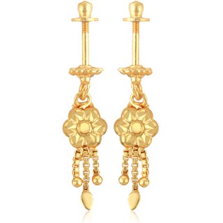 Vivastri Premium 1 Gram Gold Plated Alloy Bugadi Earrings for Women  Girls - VIVA1045BUGADI - Earrings | Buy online on ZillyBuy