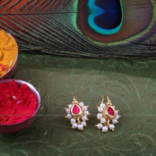Vivastri Traditional Gold Plated Alloy Pearl Bugadi Earrings for Women  Girls - VIVA1001BUGADI - Earrings | Buy online on ZillyBuy