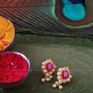 Vivastri Traditional Gold Plated Alloy Pearl Bugadi Earrings for Women  Girls - VIVA1002BUGADI - Earrings | Buy online on ZillyBuy
