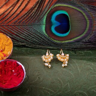 Vivastri Traditional Gold Plated Alloy Pearl Bugadi Earrings for Women  Girls - VIVA1003BUGADI - Earrings | Buy online on ZillyBuy