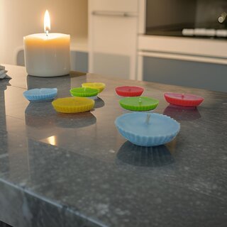 Floating Candle Set of 8 Candle  Diwali Candle SOYA Wax Candle  Organic Candle  Best for Diwali with fragnance (Pack of 8, Red-Green-Blue-Yellow)