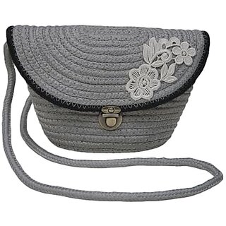 AURKA Handmade Cotton Rope Sling Bag for Women and Girls| Stylish Floral Crossbody Shoulder Bag | Lightweight Durable and Eco-Friendly Casual Purse - Handbags | Buy online on ZillyBuy