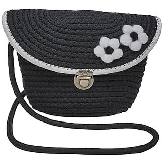 AURKA Handmade Cotton Rope Sling Bag for Women and Girls| Stylish Floral Crossbody Shoulder Bag | Lightweight Durable and Eco-Friendly Casual Purse - Handbags | Buy online on ZillyBuy