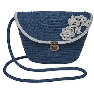 AURKA Handmade Cotton Rope Sling Bag for Women and Girls| Stylish Floral Crossbody Shoulder Bag | Lightweight Durable and Eco-Friendly Casual Purse - Handbags | Buy online on ZillyBuy