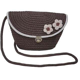 AURKA Handmade Cotton Rope Sling Bag for Women and Girls| Stylish Floral Crossbody Shoulder Bag | Lightweight Durable and Eco-Friendly Casual Purse - Handbags | Buy online on ZillyBuy