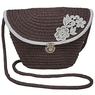 AURKA Handmade Cotton Rope Sling Bag for Women and Girls| Stylish Floral Crossbody Shoulder Bag | Lightweight Durable and Eco-Friendly Casual Purse - Handbags | Buy online on ZillyBuy