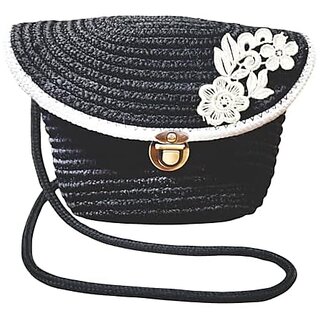 AURKA Handmade Cotton Rope Sling Bag for Women and Girls| Stylish Floral Crossbody Shoulder Bag | Lightweight Durable and Eco-Friendly Casual Purse - Handbags | Buy online on ZillyBuy