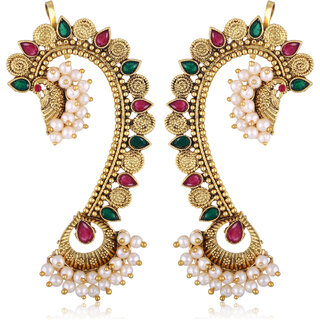 Vivastri Traditional Cuff Earring for Women and Girls [VIVA2689ERG-MULTI] - Earrings | Buy online on ZillyBuy