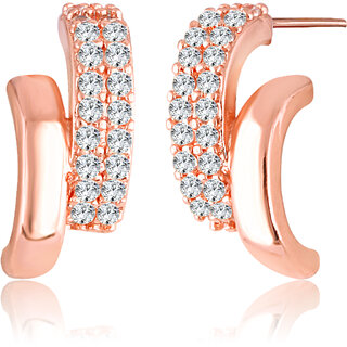 Vivastri Shimmering Bejeweled Cz stone clip on Bali stud Earring for Women and Girls [VIVA2709ERG] - Earrings | Buy online on ZillyBuy