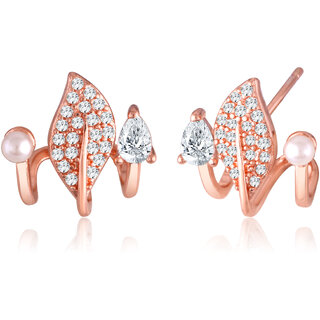 Vivastri Shimmering Charming Cz stone clip on Bali stud Earring for Women and Girls [VIVA2710ERG] - Earrings | Buy online on ZillyBuy