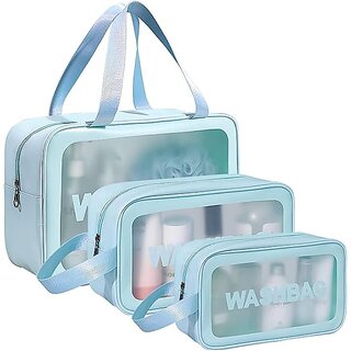 Travel Makeup Pouch Set Toiletry Bag Cosmetic Organizer Bag for Women and Girls Toiletry Storage Kit Set of 3 peach