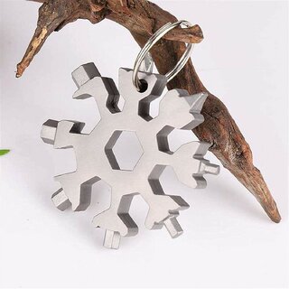 18-in-1 Snowflake Multi-Tool Screwdriver Versatile, Portable, Durable Stainless Steel Tool for DIY Projects and Outdoor Adventures