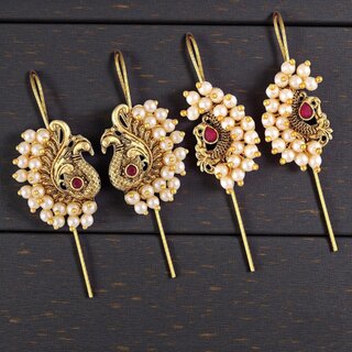 Vivastri Trendy Designer Gold Plated Alloy Cuff Earring Combo for Women & Girls -VIVA2646-2647ERG-RED - Earrings | Buy online on ZillyBuy