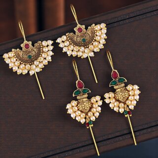 Vivastri Trendy Designer Gold Plated Alloy Cuff Earring Combo for Women & Girls -VIVA2649-2650ERG-MULTI - Earrings | Buy online on ZillyBuy