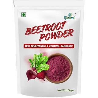 HASUMI Natural Beetroot Powder for Face, Skin  Hair  100 Pure  High Natural Antioxidants  Boost Energy  Face Pack for Glowing  Shining Skin  Additive Free  100g
