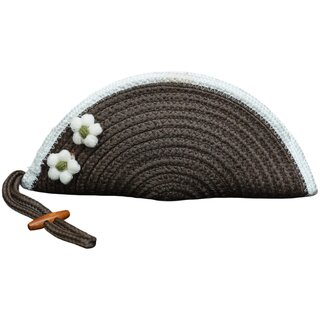 Ariya Women Clutch Handbag with Flower (4077 | Brown) Handcrafted PP & Cotton Blend Clutch, Perfect for Ladies & Girls, Lightweight Stylish Purse for Parties, Special Occasions, Casual & Formal - Handbags | Buy online on ZillyBuy