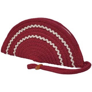 ARIYA Stylish Unique Handmade Red & White Lace (PP & Cotton Blend) Clutch Bag, Perfect for Parties, Weddings & Everyday Outings - Handbags | Buy online on ZillyBuy