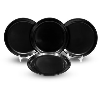 Ariya Melamine 12-Inch Dinner Plates Set of 4 (Midnight Mirage) | Durable & Break-Resistant | Microwave & Dishwasher Safe | Reusable Serving Plates for Snacks, Breakfast, Lunch & Dinner for Hotel