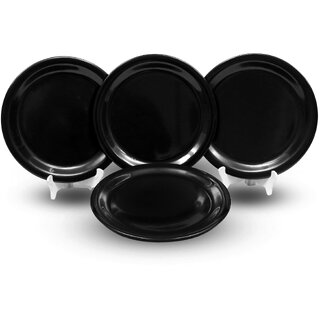 Ariya 11 Inches Melamine Dinner Plate Set of 4 (Midnight Mirage) Microwave & Dishwasher Safe Dinnerware, Full Serving Plate Set for Snacks, Breakfast, Lunch, Dinner, Break Resistant, All Occasions
