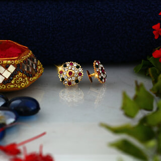 Vivastri Premium Gold Plated Alloy Stud Earrings Combo for Women & Girls Pack of 3 - Earrings | Buy online on ZillyBuy