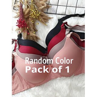 ELVEN Super Smooth Lycra Padded Women Bra  Wireless T-Shirt Bra  Full Coverage Seamless Bra  Random Colour  Pack of