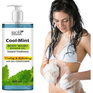Broer Cool Mint Body Wash - Instant Freshness, Mint Infused, Anti-Sweat  Energizing (400 ml)