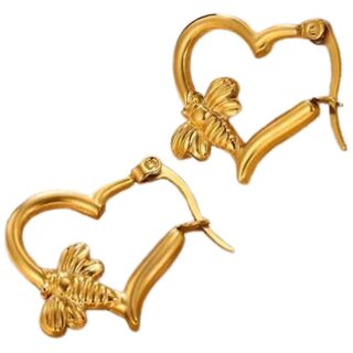 KIMTI 18K Gold Plated Share Falcon Hoop Anti Tarnish Earring - Earrings | Buy online on ZillyBuy