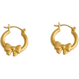 kimti 18K Gold Plated Bold Hoops Anti Tarnish Earring - Earrings | Buy online on ZillyBuy